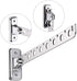 Sumnacon 12" Stainless Steel Clothes Hanger Rack, 2 Pcs Wall Mounted Folding Garment Hooks, Space Saver Clothing and Closet Rod Storage Organizer for Laundry Room Bedroom Bathroom Kitchen