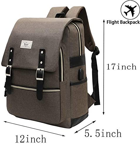 Ronyes Backpack Bookbag for Women and Men Laptop Backpack College School Bag with USB Charging Port Fits up to 15.6 Inch Laptop
