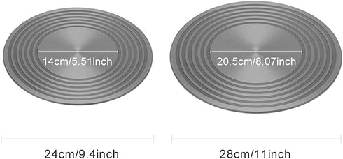 CALIDAKA Heat Diffuser 9/11inch Aluminum Induction Diffuser Plate,Reducer Flame Guard Simmer Ring Plate Non-Stick Hob Ring Plate for Gas Stove Glass Cooktop Converter Coffee Milk
