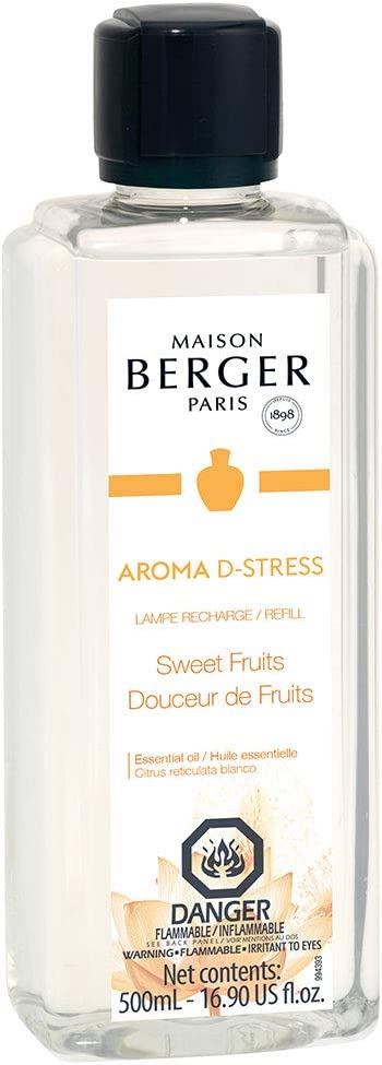 MAISON BERGER - Aroma D-Stress Lampe Berger Fragrance Refill for Home Fragrance Oil Diffuser - 16.9 Fluid Ounces - 500 milliliters