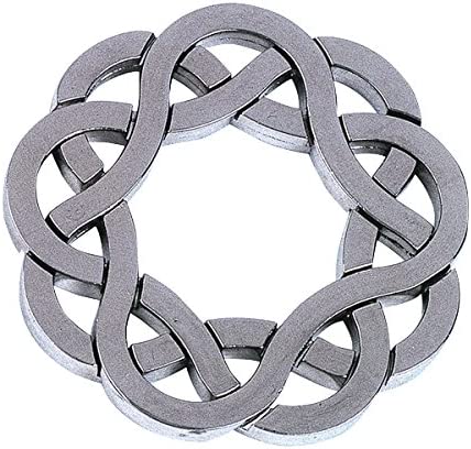 Bepuzzled COASTER Hanayama Cast Metal Brain Teaser Puzzle (Level 4) Puzzles For Kids and Adults Ages 12 and Up Chrome