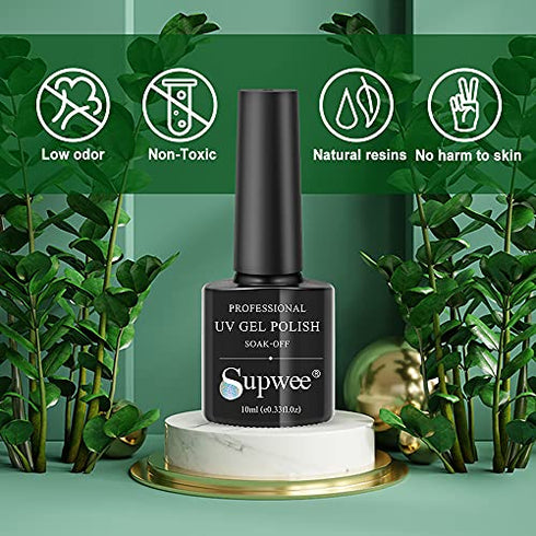 Supwee Universal Holographic Gel Polish Silver Glitter Nail Polish Gel Laser Nail Gel Polish Glossy Iridescent Mermaid Effect Varnish Soak Off UV Gel Nail Art for Nail Salon 10ml(0.33fl.oz)