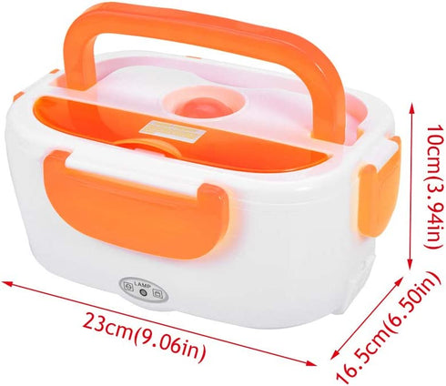 Heating Lunch Box, Electric Heating Lunch Box Portable Food Container Home Office US Plug 110V Orange