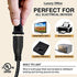 1 Foot Extension Cord - Flat Plug Space Saver Short Cable, Three Prong, 16 AWG Thickness - By Luxury Office (1)
