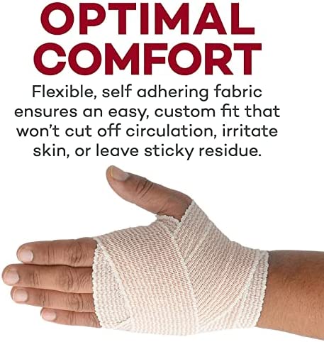 Dealmed 2" Elastic Bandage Wrap with Self-Closure – 10 Elastic Bandages, 5 Yards Stretched Compression Bandage Wrap, Wound Care Product for First Aid Kit and Medical Facilities