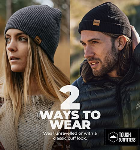 Winter Beanie Knit Hat for Men & Women - Daily Knit Ribbed Cap - Warm & Soft Stylish Toboggan Skull Caps for Cold Weather