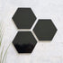 UNIQOOO 20 Pack Tint Black Hexagon Acrylic Place Card for Wedding | DIY Blank Acrylic Table Seating Cards, Escort Plates - Perfect for Dinner Parties Business Event