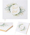 Avamie Wedding Guest Book, 120 Lined Pages Guest Sign-in Book Guest Registry Guestbook Planner, White Cover With Gold Foil and Greenery Design, Gold Gilded Edges and Gold Ribbon, 7x9 inches, Hardbound