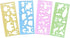 BronaGrand 4 Pcs Drawing Stencils Plastic Ruler Animals Painting Templates for Kids Clear 4 Colors