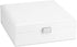 A&A Large Jewelry Storage Organizer Box 2 Layers Combined Storage Case with Buckle White