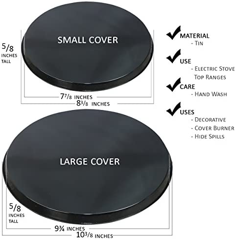 Reston Lloyd Electric Stove Burner Covers, Set of 4, Black Granite