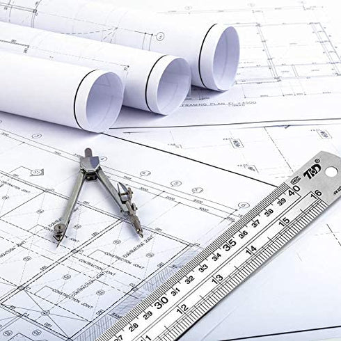 Ruler Metal Straight Edge Ruler Stainless Steel Ruler 6 Inch Ruler Set Rulers Bulk 6 Pack