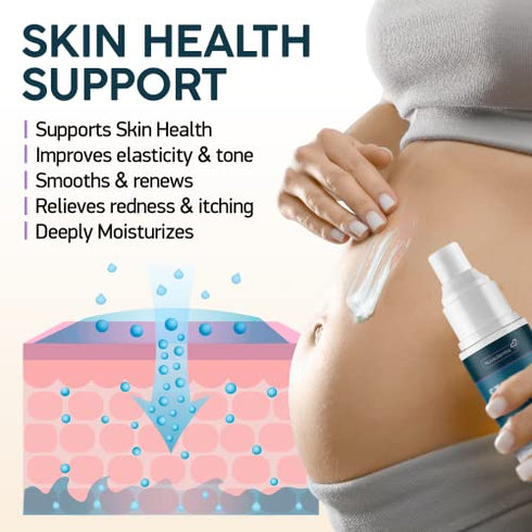 Stretch Mark Cream - Prevention & Remover of StretchMarks - Maternity & Pregnancy Skin Care - Collagen, Jojoba & Olive Oil, Allantoin - Belly Lotion for Pregnant Women - Hydrates,Smoothes,Renews 4 oz