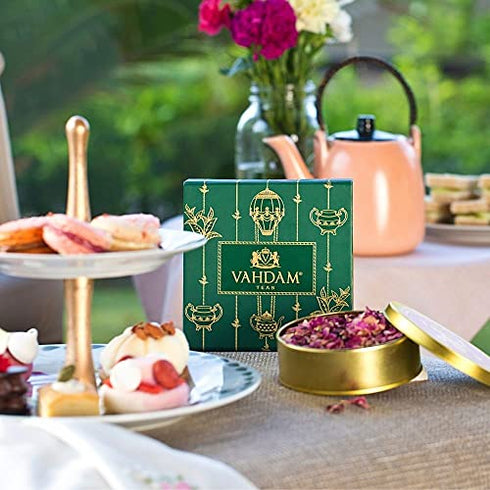 VAHDAM, Black Tea Private Reserve - Single Tin Caddy Gift Set | Premium Tea Gift Sets, Natural Rose Tea | New Year Gift Basket 2023 | Happy New Year Gifts for Women & Men, Tea Gift Sets