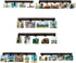 fghuim 6PCS Wooden Wall Hanging Photo Frames Picture Display Collage With Clips & Adhesive Stickers No Drilling on Wall