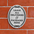 SmartSign “Leave All Deliveries & Packages Here” Diamond Plate Door Sign | 4" x 5" Aluminum