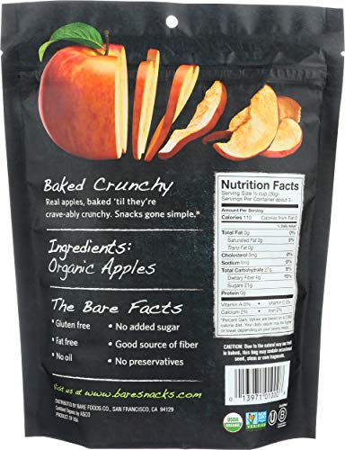 Bare Gluten Free Organic Apple Chips, Fuji and Red, 3.3 Ounce