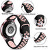 GEAK Compatible with Samsung Watch 5 Band/Galaxy Watch 5 Pro Bands/Samsung Watch 4 Band 40mm 44mm/Galaxy Watch Active 2 40mm/44mm,20mm Breathable Silicone Sport Watch Strap Women Men Small Black/Pink
