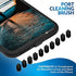 PortPlugs Port Cleaning Kit (17 Piece) Compatible with iPhone 11, X, XS, 8, 8+, 7, 6, iPads, Charging Port Cleaning Tools Includes Dust Plugs, Foam Tipped Swabs and Cleaning Brush (Black)