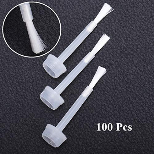 Beaupretty 100pcs Nail Polish Brushes Replacement Dipping Liquid Gel Nail Brushes Dipping Applicator Brushes for Home Salon