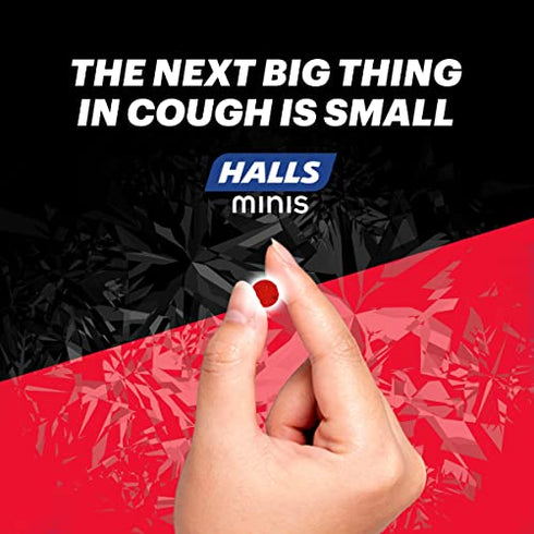 Halls Minis Cherry Flavor Sugar Free Cough Drops, 24 Drops