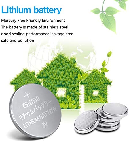 CR2032 Lithium Button Battery, 230mAh 3 Volt Coin Battery, Coin Button Cell 40 PCS in Original Package (40PCS)