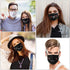 10 Pieces Kawaii Mask Anime Face Mouth Mask Cute Mouth Covering Reusable Washable Mouth Mask for Women Girls Kids, Black and White