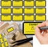 Legal Exhibit Stickers 1.65 X 1 Inches Fluorescent Exhibit Labels - Yellow Color-Coded Exhibit Labels Blank File Folder Labels Tabs for Offices Courts Legal Documents Report Dividers 300 Pcs