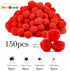 Veroave 150 Pieces Pom Poms 1 Inch Red,Small Pom Poms for Crafts,Fuzzy Balls,Puff Balls,Arts and Crafts Pom Poms Balls for DIY Art Creative Crafts Decorations…