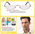 KoKoBin Half Reading Glasses - 2 Pairs Half Rim Metal Frame Glasses Spring Hinge Readers for Men and Women, Black+Gold 3.00