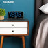 SHARP LED Digital Alarm Clock – Simple Operation - Easy to See Large Numbers, Built in Night Light, Loud Beep Alarm with Snooze, Bright Big Blue Digit Display