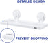 Bathlux Self Adhesive Shower Shelf, Non-Drilling Bathroom Shelf, Wall Mounted for Apartment, Bathroom Organizer, White, for Home Decor/Kitchen/Bathroom-30134