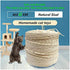 MXiiXM Sisal Rope, Diameter 5mm Premium Durable Unoiled Sisal Twine - 100% Natural Twisted Fiber Twine Hemp Rope for Repairing or DIY Scratcher for Cat Tree Tower (1/5inch(5mm), 33FT, Sisal)