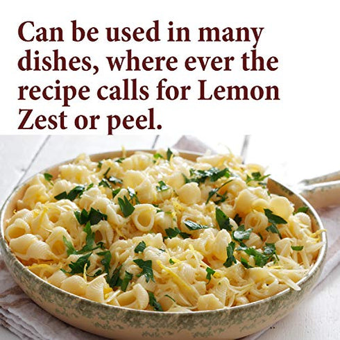 The Spice Way Lemon Peel - Granules ( 4 oz ) zest and rind without any preservatives. Great for cooking, baking and tea.