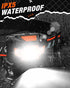 Victoper 2 Pack LED Headlamp, 1100 Lumen Bright Lightweight Head Lamp with 4 Mode, IPX5 Waterproof Head Light with Red Light for Running Fishing Hiking Camping, Outdoor Head Flashlight for Adults Kids