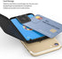 Sinjimoru Phone Card Holder Stick-on Phone Card Case, Phone Wallet Credit Card Holder on Back of Phone with up to 3 Cards and Cash Storage. Card Zip Black