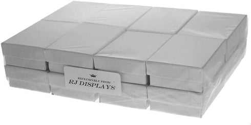 25 Pack Cotton Filled Swirl White Paper Cardboard Pocket Watch Jewelry Gift and Retail Boxes 3 X 2 X 1 Inch #32 Size by R J Displays