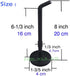 NELXULAS Classic Black Stainless Steel Heavy Duty Coat Hook, Durable Robe Hanger Wall Mount Hook, Perfect Touch Your Bathroom, Bedroom, Closets, Wardrobe, Kitchen (8", 4 PCS)