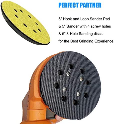 5" Hook and Loop Sander Pad for Ridgid R2600, R2601 Random Orbit Sanders - Replacement for Pad Part Number 300527002 - with Extra Hard Backing
