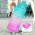 Water Bottle 64 oz Water Bottles With Times to Drink, Leakproof BPA Free Bottle with Time Marker, Reusable Daily Water Bottle for Gym, Sports & Outdoor