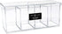 Isaac Jacobs 4-Compartment Clear Acrylic Organizer with Lid (9 L x 3 W x 4 H), Makeup Brush Holder, Sectional Tray, Storage Solution for Makeup, Crafts, Office Supplies & More (1, Clear)