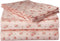 Amrapur Overseas | Luxuriously Soft 4-Piece 100% Microfiber Rose Printed Bed Sheet Set (Blush, Full)