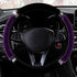 ZHOL Plush Softy Steering Wheel Cover with Bling Bling Crystal Rhinestone, Universal 15 Inch Fluffy Steering Wheel Cover for Women Girls, Anti-Slip, Winter Warm, Black&Purple