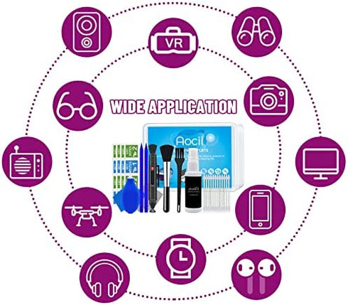 VR Headset Cleaning Kit, VR Lens Cleaner, Lens Pen Cleaner Kit for Oculus Quest 2/Hololens 2/Xbox/PS4/Wii, Cleaning kit for Camera Game Controller VR Accessories, Phone Cleaning Kit, AR Cleaner