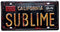 Funny Sign Sublime California Vintage Metal Tin Sign Wall Sign Plaque Poster for Home Cafe Bar Pub, Car Vehicle License Plate Souvenir 6x12 inch