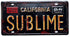 Funny Sign Sublime California Vintage Metal Tin Sign Wall Sign Plaque Poster for Home Cafe Bar Pub, Car Vehicle License Plate Souvenir 6x12 inch