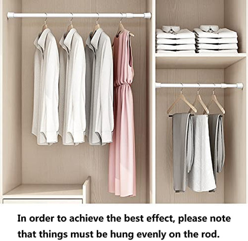 Tension Rods, WindBreath 16" by 28" Pack of 2 Spring Tension Rods Shower Adjustable Closet Rod, White
