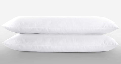 Body Pillow Protectors Waterproof 20x55 Pair Soft Set of 2 Breathable �¤️ Life Time Warranty �¤️ Membrane Smooth Fabric Zip Encasement Covers Cases White