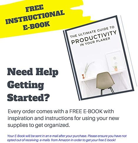 Ultimate Productivity Journal Supplies Kit - 31 Piece Set, Custom-Designed Supplies for Bullet Dotted Journals, Includes Stickers, Stencils, Washi Tapes and Sticky Notes by Sunny Streak