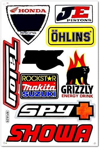 Dirt Bike Dirtbikes Motorcycle Motos Motocross Motorcross Bikes Motorex atv performance part garage toolbox Racing Pack 6 Vinyl Graphics Decals and Stickers set D6725 Best4Buy
